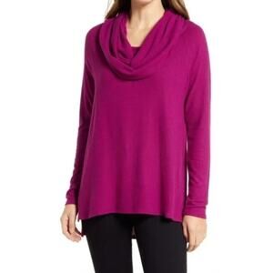 Gibsonlook NWT Cozy Convertible Neckline Tunic  Deep violet Size Medium